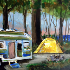 Yellow Tent Airstream