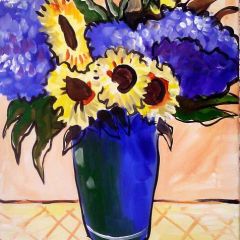 Hydrangeas with Sunflowers