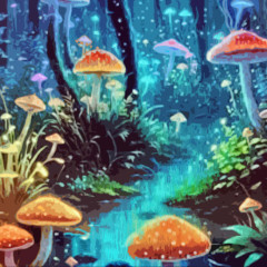 Neon-Mushrooms
