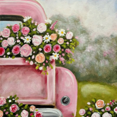 Roses-and-Pink-Truck