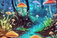 Neon-Mushrooms