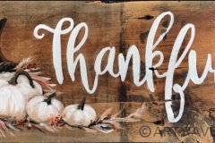 Wood Sign Thankful