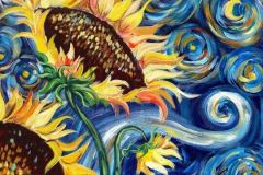 van-Gogh-Sunflowers-Starry-Night