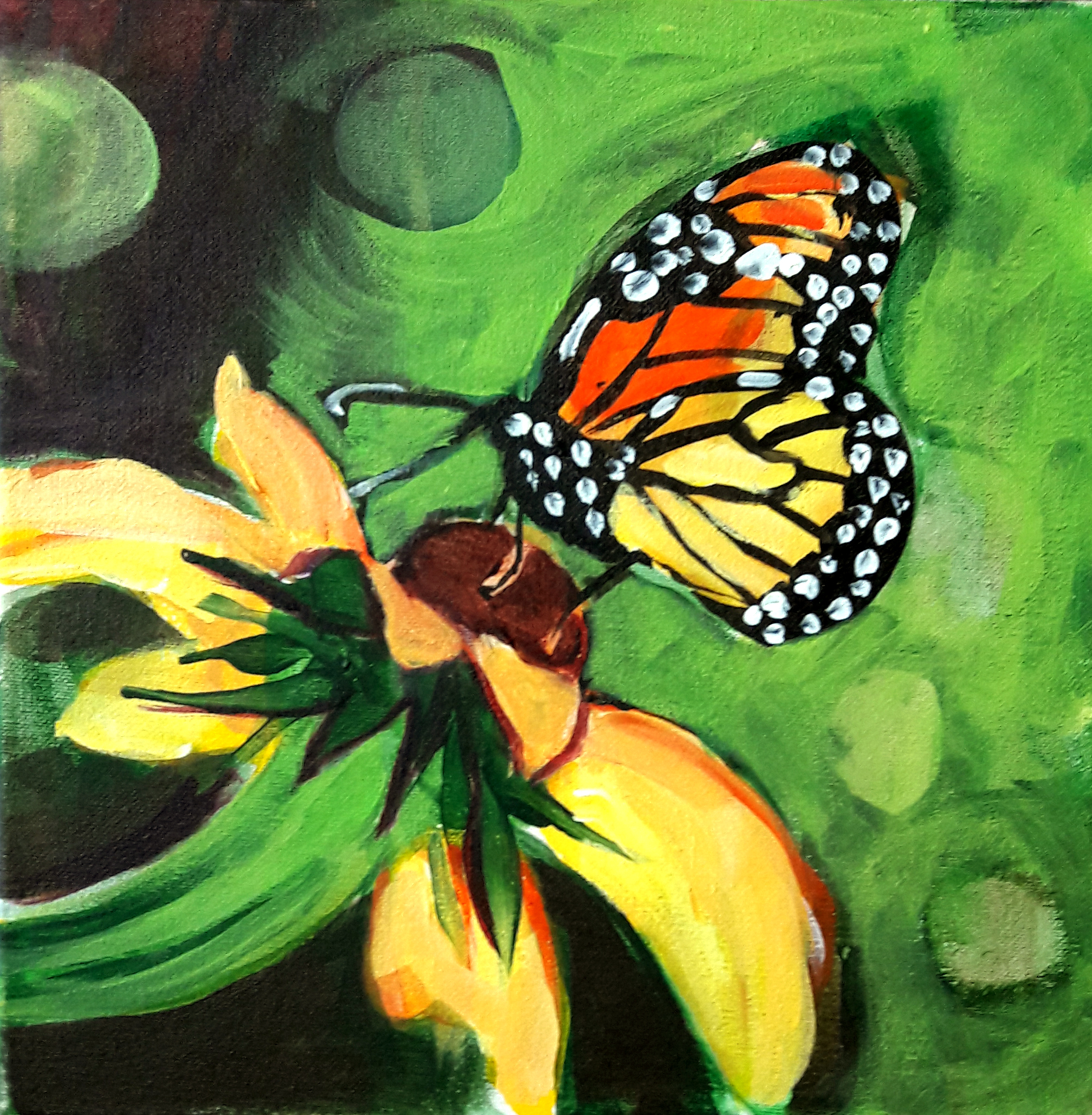 Monarch and Sunflower