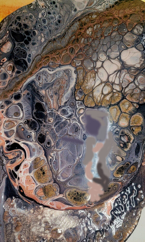 Metallic Minerals Acrylic Pour